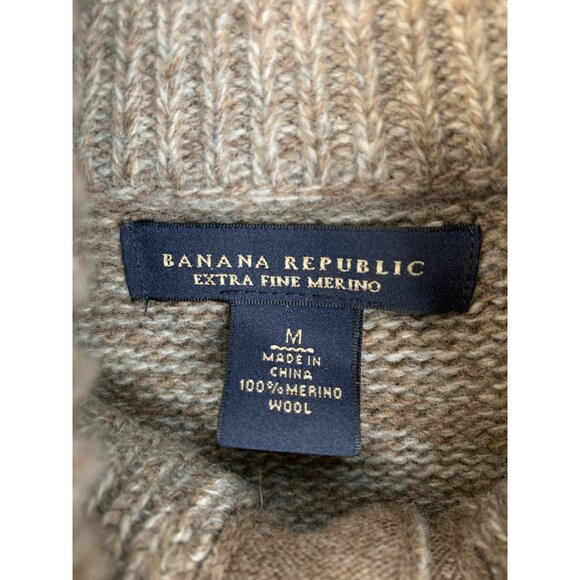 Banana Republic Merino Wool Henley Sweater Fair Isle RK10652 EUC Pullover - Picture 3 of 7